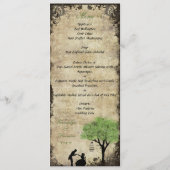 Het voorstel Groene Wedding Menu Kaart (Voorkant)