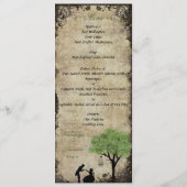 Het voorstel Groene Wedding Menu Kaart (Voorkant)