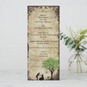 Het voorstel Groene Wedding Menu Kaart (Staand voorkant)