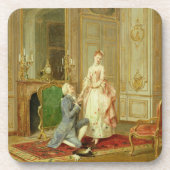 Het voorstel (olie op het paneel) bier onderzetter (Voorkant)