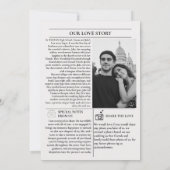 Het voorstel post Krantenhuwelijk sparen de datum Kaart (Achterkant)