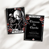 Het voorstel Tarot Gothic Floral Engagement Party Kaart