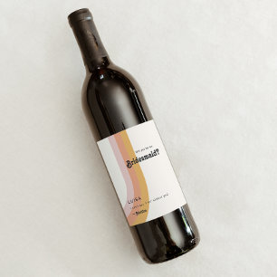 Het voorstel van de Rainbow Bridesmaid van de Mode Wijn Etiket