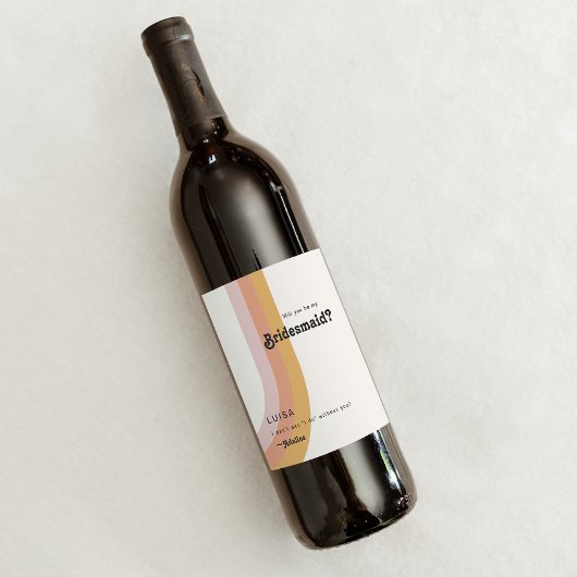 Het voorstel van de Rainbow Bridesmaid van de Mode Wijn Etiket