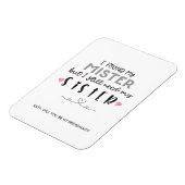 Het voorstel van de zuster-bridesmaid magneet (Linkerzijde)