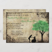 Het voorstel Vintage bruiloft uitnodiging groen (Voorkant / Achterkant)