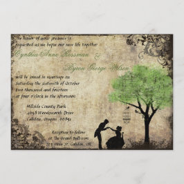 Het voorstel Vintage bruiloft uitnodiging in het g