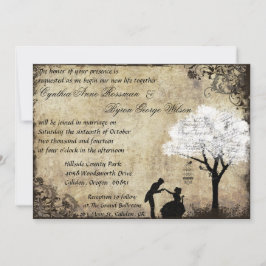 Het voorstel Vintage bruiloft uitnodiging in het w