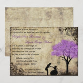 Het voorstel Vintage bruiloft uitnodiging. Kaart (Voorkant / Achterkant)