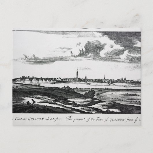 Het vooruitzicht van de stad Glasgow Briefkaart (Voorkant)