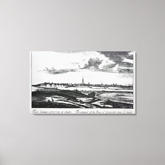 Het vooruitzicht van de stad Glasgow Canvas Afdruk (Voorkant)