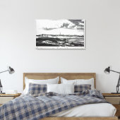 Het vooruitzicht van de stad Glasgow Canvas Afdruk (Insitu (Slaapkamer))