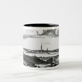 Het vooruitzicht van de stad Glasgow Tweekleurige Koffiemok (Center)