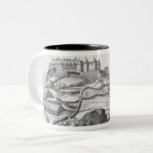 Het vooruitzicht van het sterling Castle Tweekleurige Koffiemok (Voorkant links)