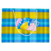 Het vormen Heldere Ruitencoördinerende PLAID 3- Groot Cadeauzakje (Achterkant)