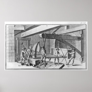 Het vormen van een anker, van 'Encyclopedie' door  Poster
