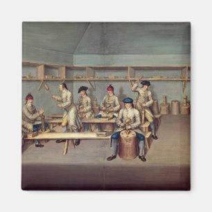 Het vormen van poederpellets magneet