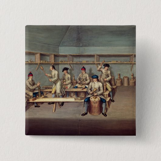Het vormen van poederpellets vierkante button 5,1 cm (Voorkant)