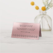 Het vormgeven Roos-Goud Moderne Achtergrond Klantenkaartje (Achterkant)