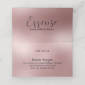 Het vormgeven Roos-Goud Moderne Achtergrond Klantenkaartje (Binnenkant ongevouwen)