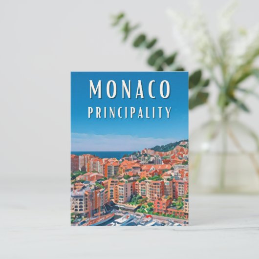 Het Vorstendom Monaco Briefkaart (Staand voorkant)