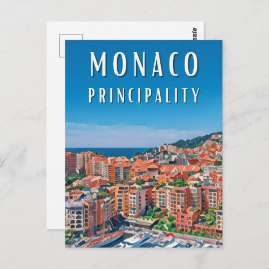 Het Vorstendom Monaco Briefkaart (Voorkant / Achterkant)