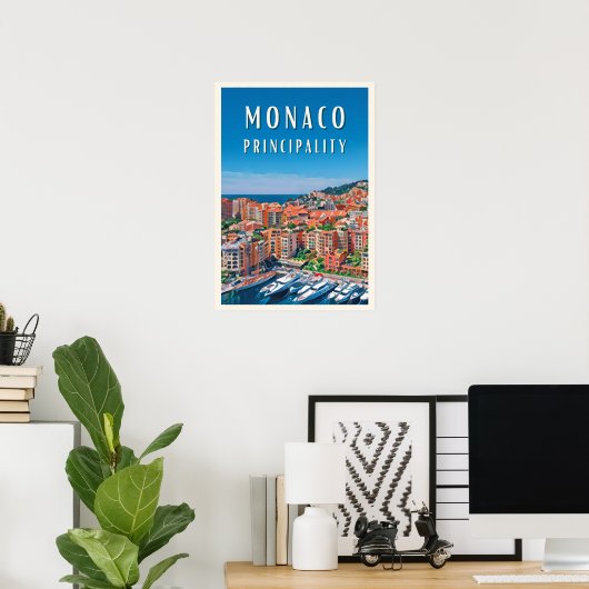 Het Vorstendom Monaco Poster (Thuiskantoor)