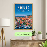 Het Vorstendom Monaco Poster<br><div class="desc">Monaco is een lange vorm van het Vorstendom Monaco en is een West-Europese staat en een gemeente met dezelfde naam die dezelfde oppervlakte heeft als de staat zelf (wat het tot een staat maakt).</div>