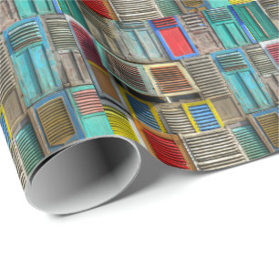 Het vouwen van Boksen Shutters Windows House Casem Cadeaupapier
