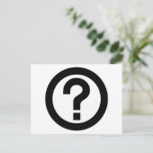 Het vraagteken vraagt de Punctuatie van het Briefkaart (Staand voorkant)