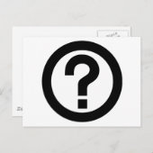 Het vraagteken vraagt de Punctuatie van het Briefkaart (Voorkant / Achterkant)