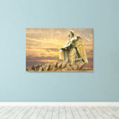 het vragen van met engel omwikkeld canvas afdruk (Insitu (Houten vloer))