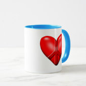 Het vredeshart mok (Voorkant rechts)