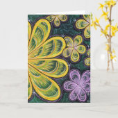 Het vreedzame Begroeten van Bloemen Kaart (Gele Bloem)