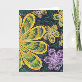 Het vreedzame Begroeten van Bloemen Kaart