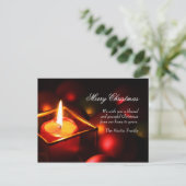 Het vreedzame Briefkaart van Kerstmis van de Kaars (Staand voorkant)