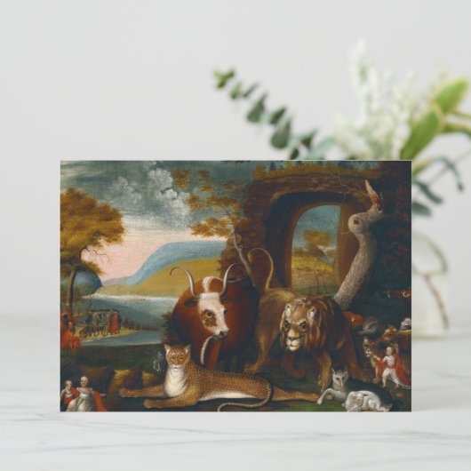 Het Vreedzame Koninkrijk en Penn's Verdrag door Hi Bedankkaart (Staand voorkant)