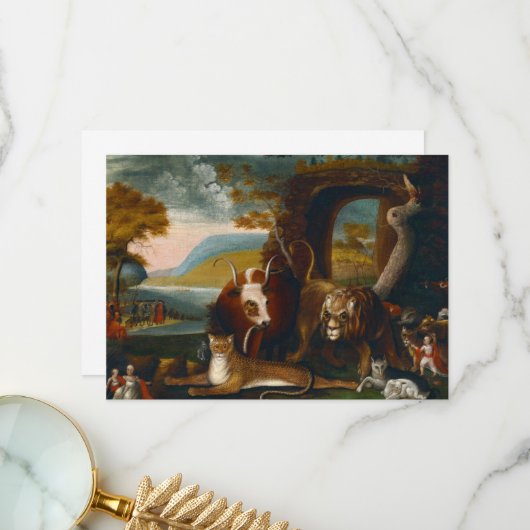 Het Vreedzame Koninkrijk en Penn's Verdrag door Hi Bedankkaart (Voorkant / Achterkant in situ)