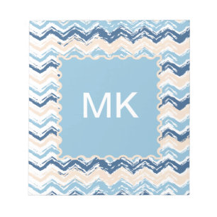 Het vreedzame OceaanPatroon van de Chevron Notitieblok