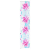 Het vreedzame Roze Schilderen van de Lotusbloem Korte Tafelloper (Voorkant)