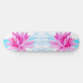 Het vreedzame Roze Schilderen van de Lotusbloem Persoonlijk Skateboard (Horizontaal)