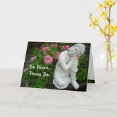 Het vreedzame Wenskaart van Boedha Kaart (Gele Bloem)