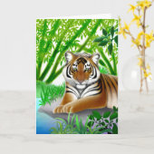 Het vreedzame Wenskaart van de Tijger Kaart (Gele Bloem)