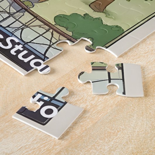 Het vreemde land van ladders en ladders puzzel legpuzzel (Zijkant)