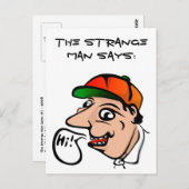 Het vreemde Man zegt: HI!Briefkaart Briefkaart (Voorkant / Achterkant)