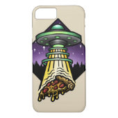 Het vreemde Pizza UFO telefoongeval Case-Mate iPhone Case (Achterkant)
