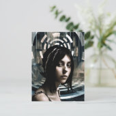 Het vreemde zwembad briefkaart (Staand voorkant)