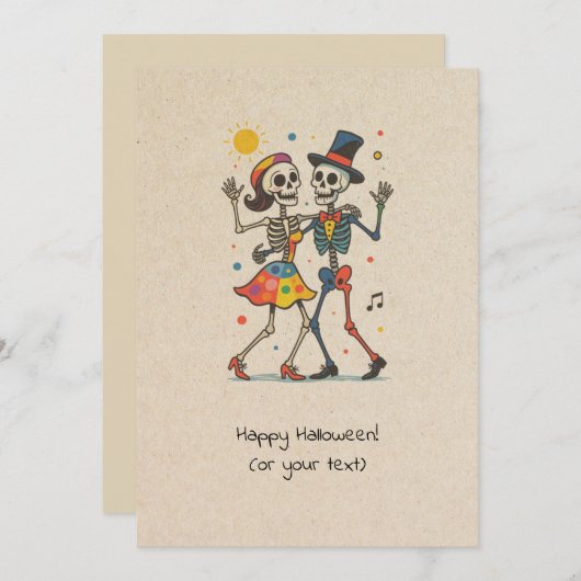 Het vreugdevolle einde van de Halloween Kaart (Voorkant / Achterkant)