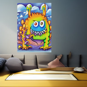 Het vriendelijke monster AI Art Poster