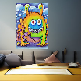 Het vriendelijke monster | AI Art Poster